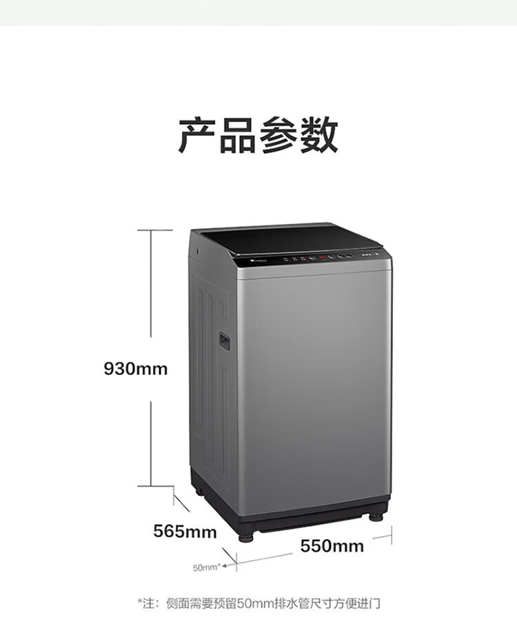 小天鹅（LittleSwan）10公斤 波轮洗衣机全自动 健康免清洗TB100V23H