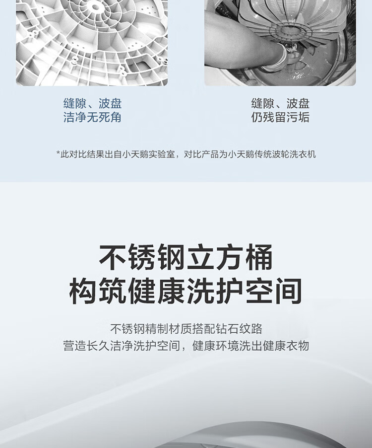小天鹅8公斤全自动波轮洗衣机家用V23H健康免清洗 洗脱一体10kg大容量V23DB直驱变频TB80 8kg/TB80V23H