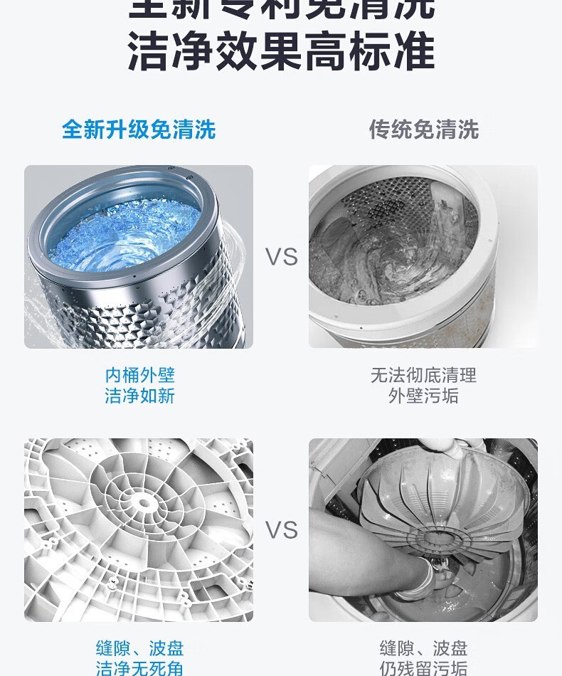 小天鹅8公斤全自动波轮洗衣机家用V23H健康免清洗 洗脱一体10kg大容量V23DB直驱变频TB80 8kg/TB80V23H