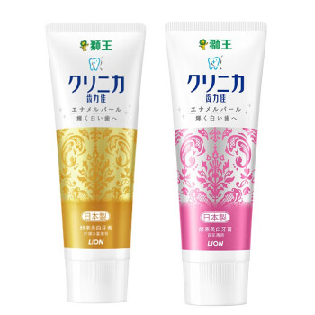狮王齿力佳酵素美白牙膏两只（柠檬冰姜薄荷130g+百花薄荷 130g）