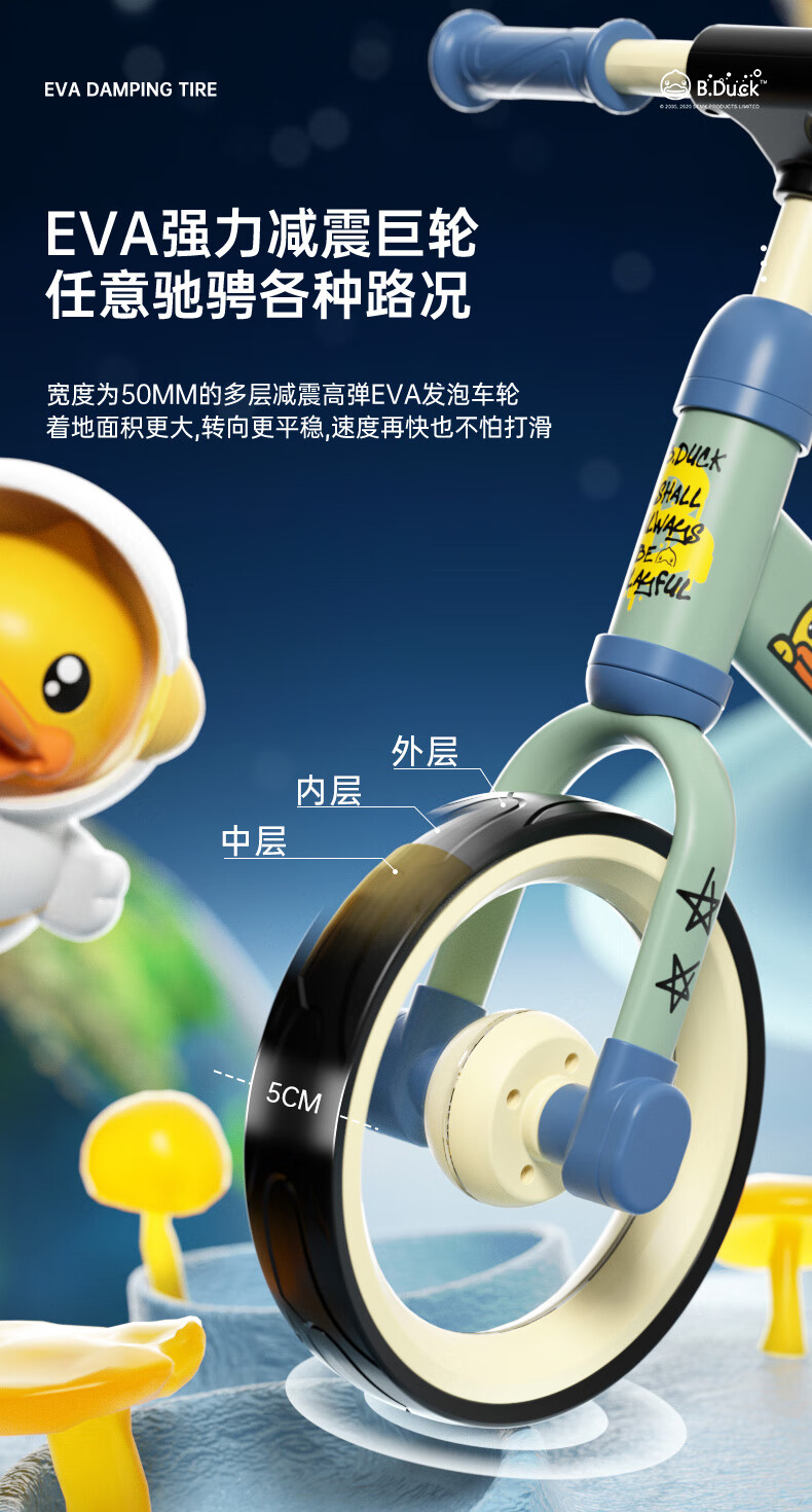 乐的（Luddy）儿童玩具溜溜车滑行学步车扭扭车 1012S 黄色