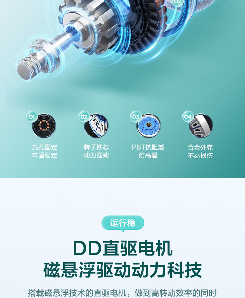 美的 (Midea)滚筒洗衣机全自动 10公斤变频直驱 真丝柔洗 京东小家 初见系列 MG100V70WD5