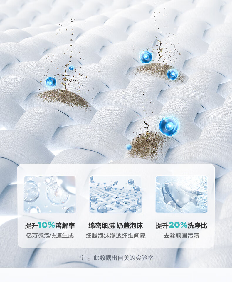 美的 (Midea)滚筒洗衣机全自动 10公斤变频直驱 真丝柔洗 京东小家 初见系列 MG100V70WD5