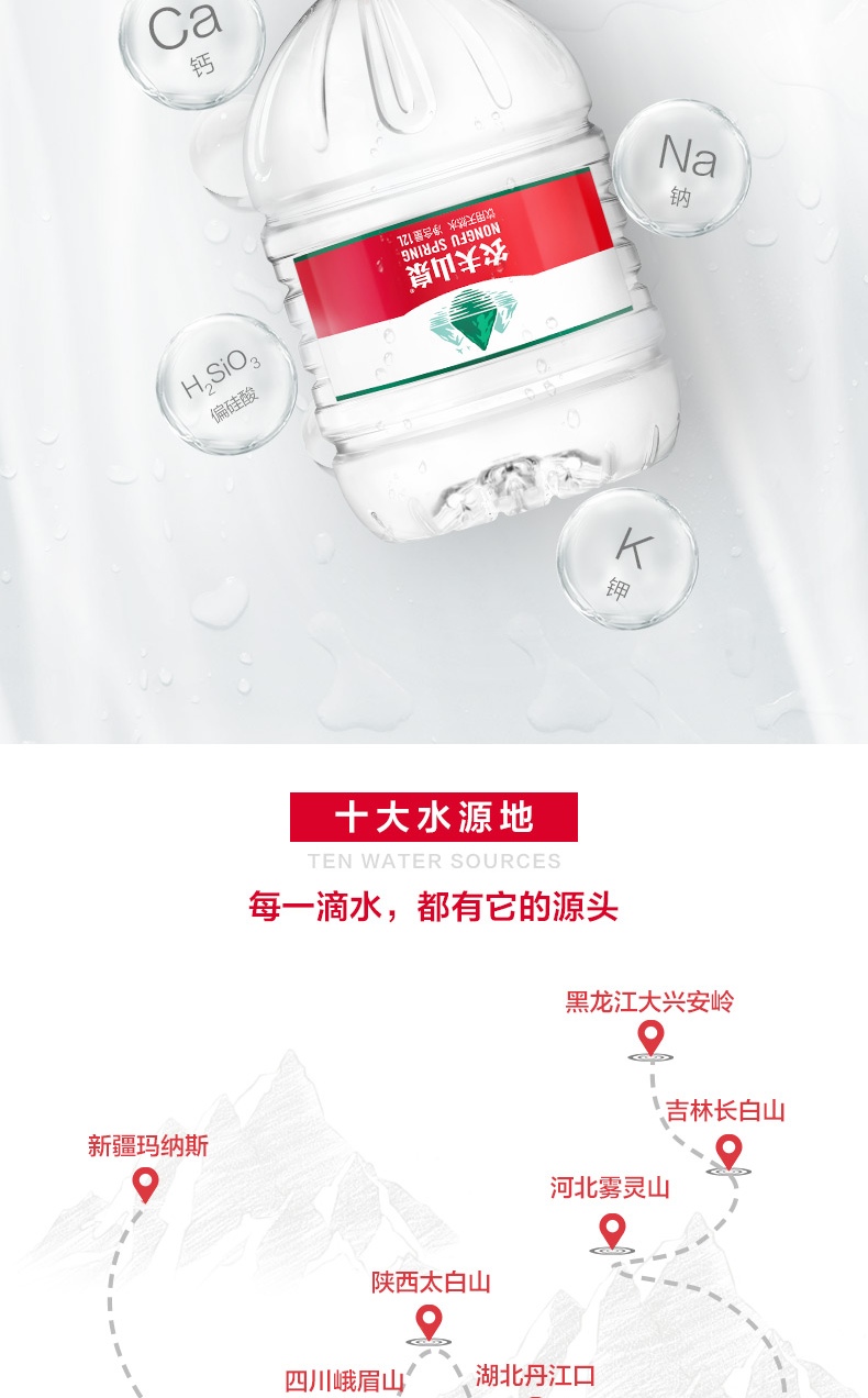 农夫山泉 饮用水 饮用天然水12L*1桶 50桶（一次性送）