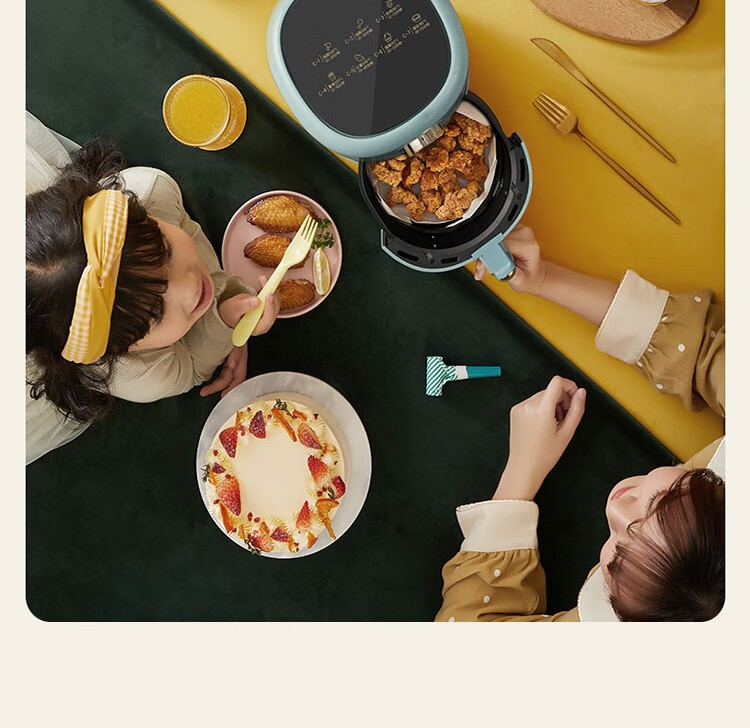 小熊（Bear）空气炸锅 QZG-B14E1  3.5L家用低脂轻食机   多功能电炸锅 一人食薯条机