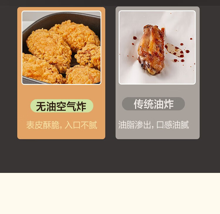 小熊（Bear）空气炸锅 QZG-B14E1  3.5L家用低脂轻食机   多功能电炸锅 一人食薯条机