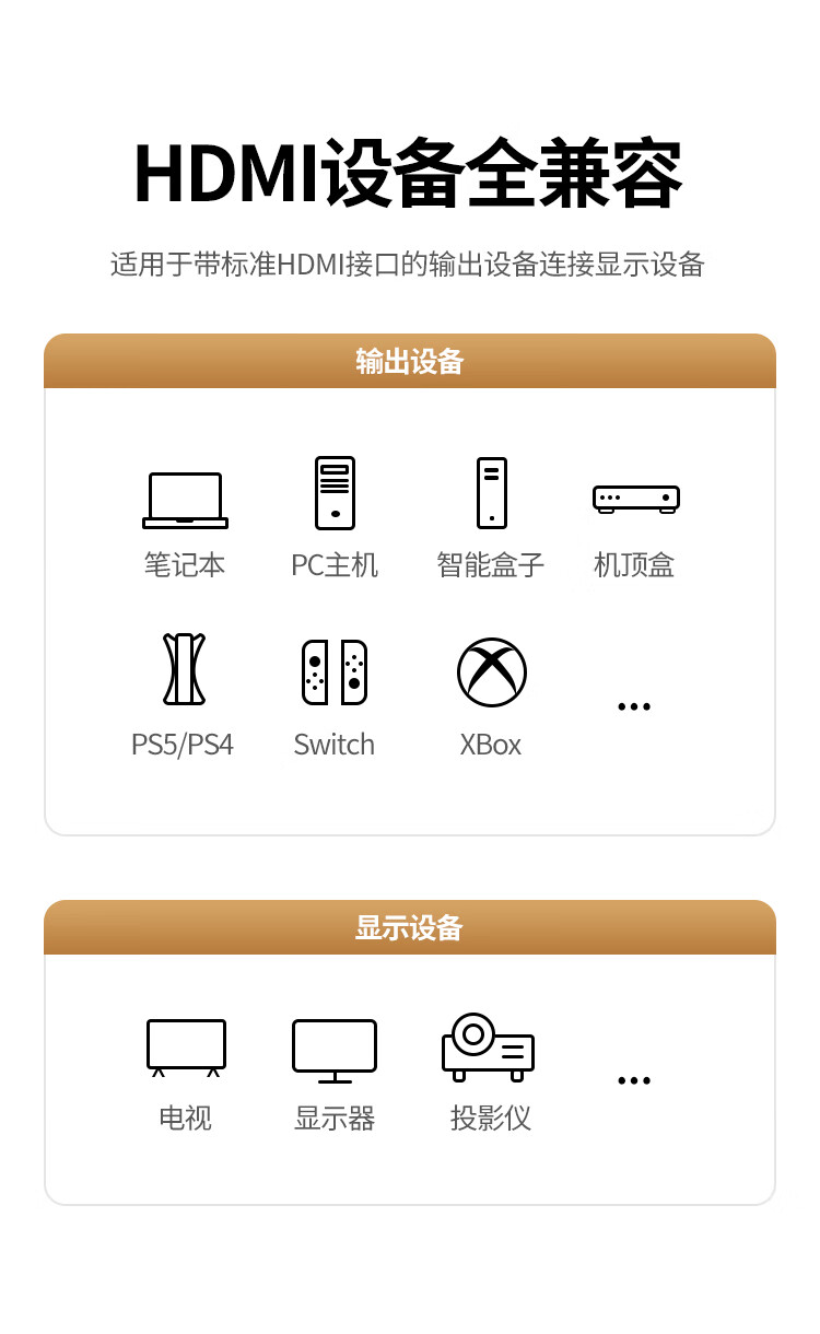 绿联 50109 高清2.0版4K电脑电视连接数据线转换线 深空灰-HD2.0版 3米