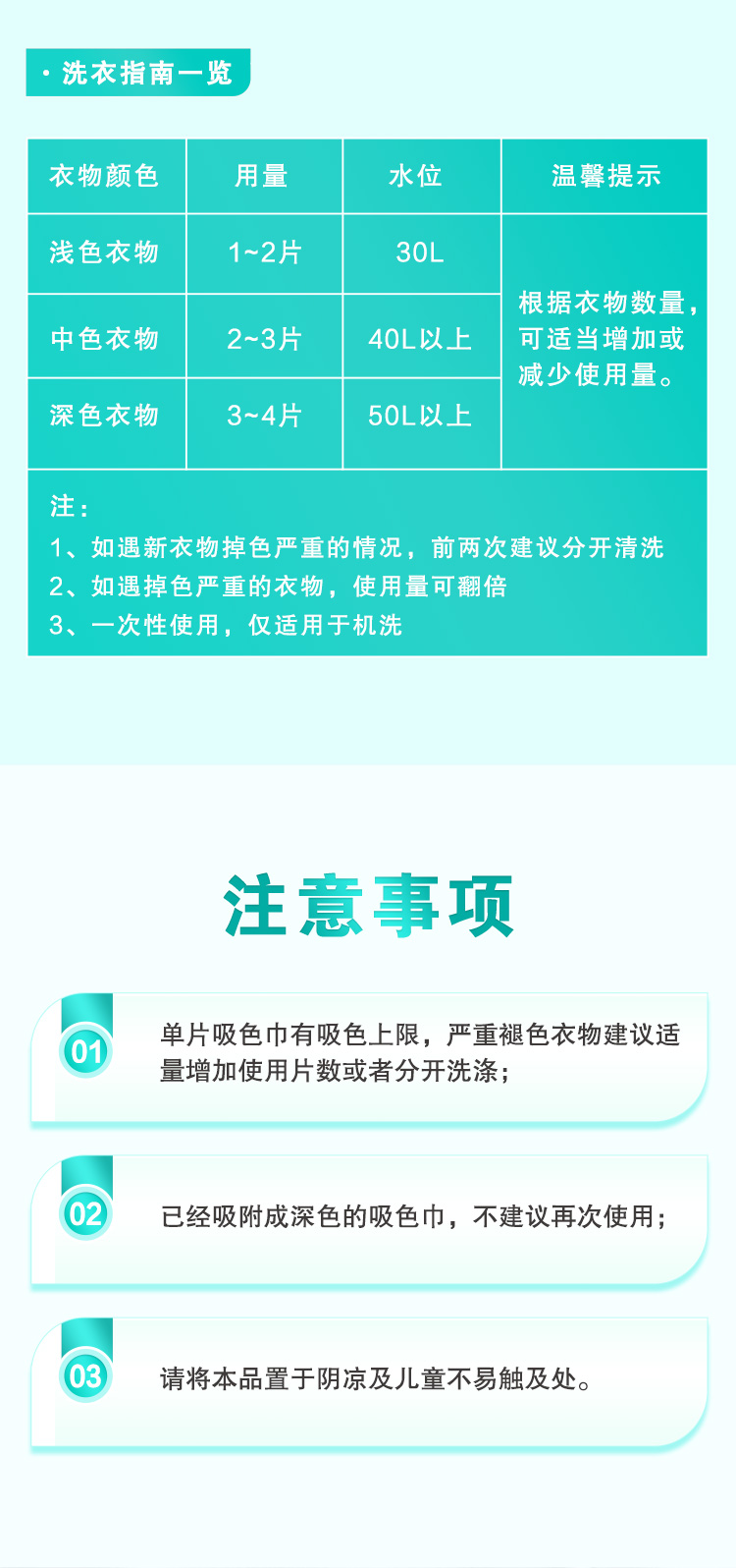 超能防串染吸色巾洗衣片防染色护色防染巾洗衣机吸色纸 2盒（60片）
