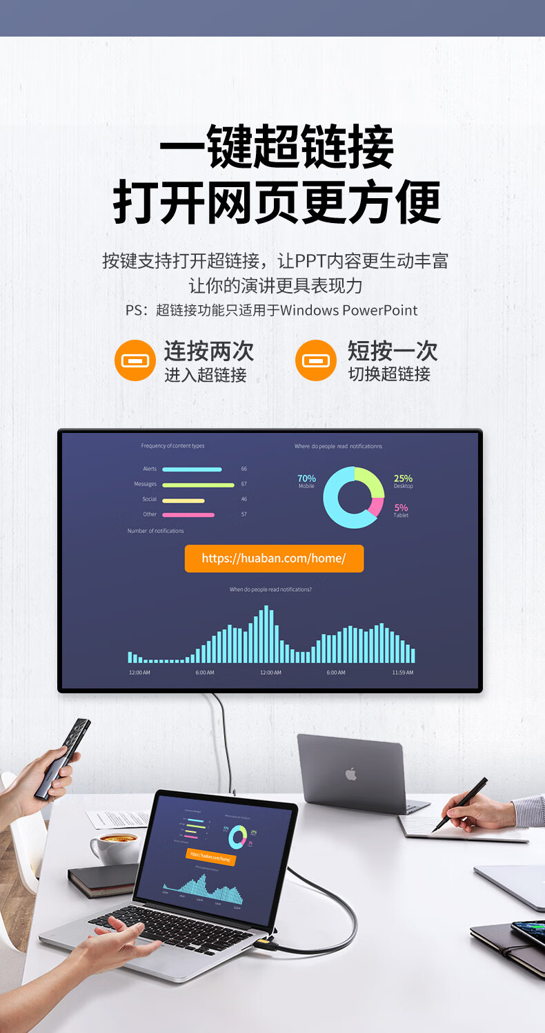 绿联 80136 PPT翻页笔 激光笔 多媒体课件教学演讲笔 电子教鞭 红外无线遥控 LP270
