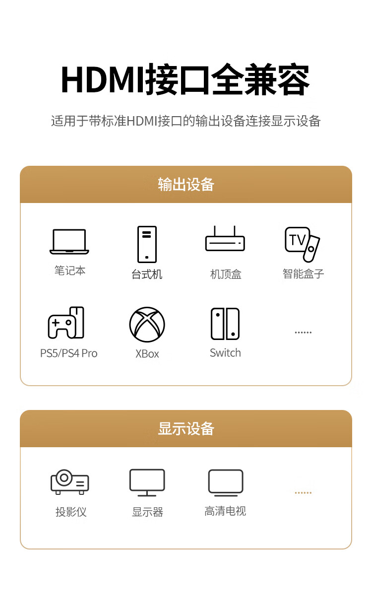 绿联 10109 HDMI线长线工程级 4K数字高清线3D视频线HD104 工程款-无磁环 5米