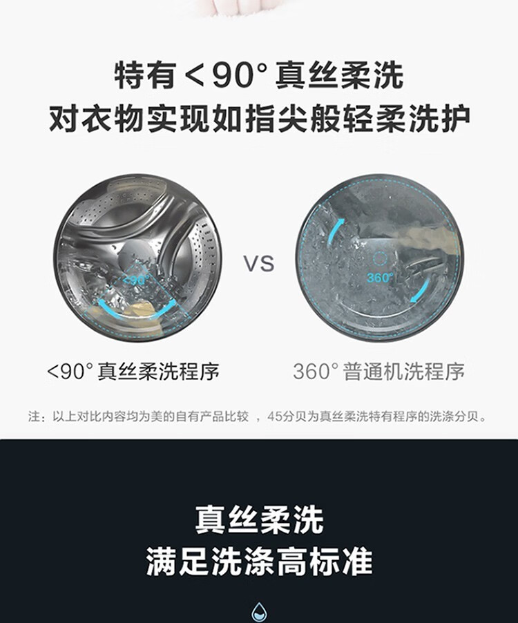 美的（Midea）滚筒洗衣机全自动 10公斤变频大容量家用智能家电 MD100K1