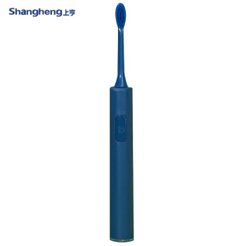 上亨（shangheng）电动牙刷声波震动磁悬浮马达美白电动牙刷美国杜邦软毛刷头情侣款男女款绅湛蓝SHZH-009