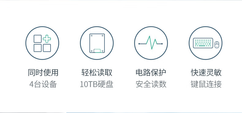 绿联 80335 USB分线器2.0 4口HUB集线器扩展坞 笔记本电脑一拖四转换器多接口延长线带供电口 1米