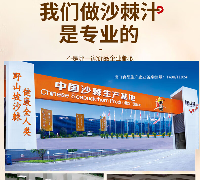 吕梁野山坡沙棘汁100%原浆 礼盒装含沙棘油饮料 沙棘原浆20ml*15袋/桶