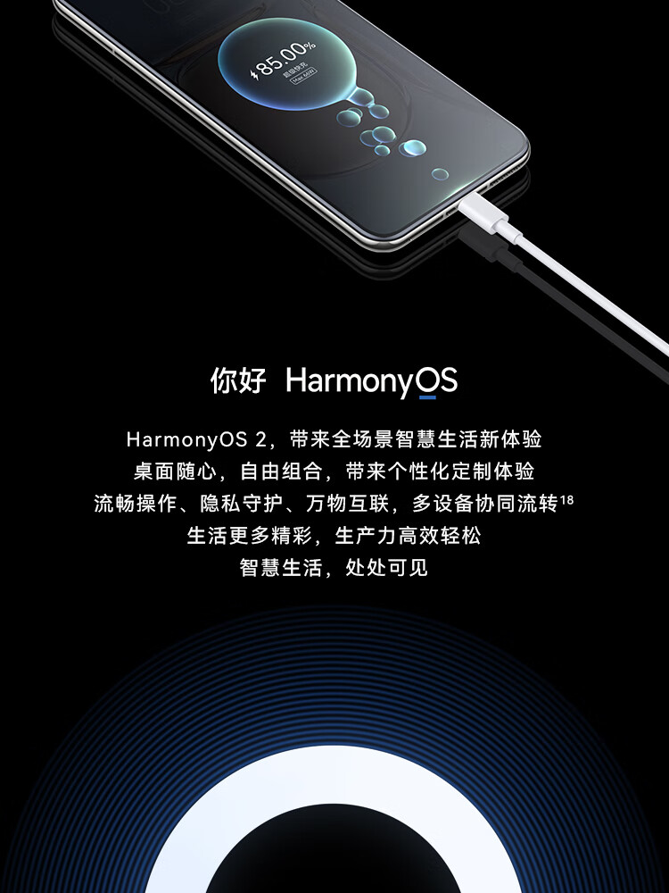 华为 P50E 万象双环设计 5000万超感光原色影像 超级变焦单元 66W快充 8GB+256GB曜金黑 华为手机