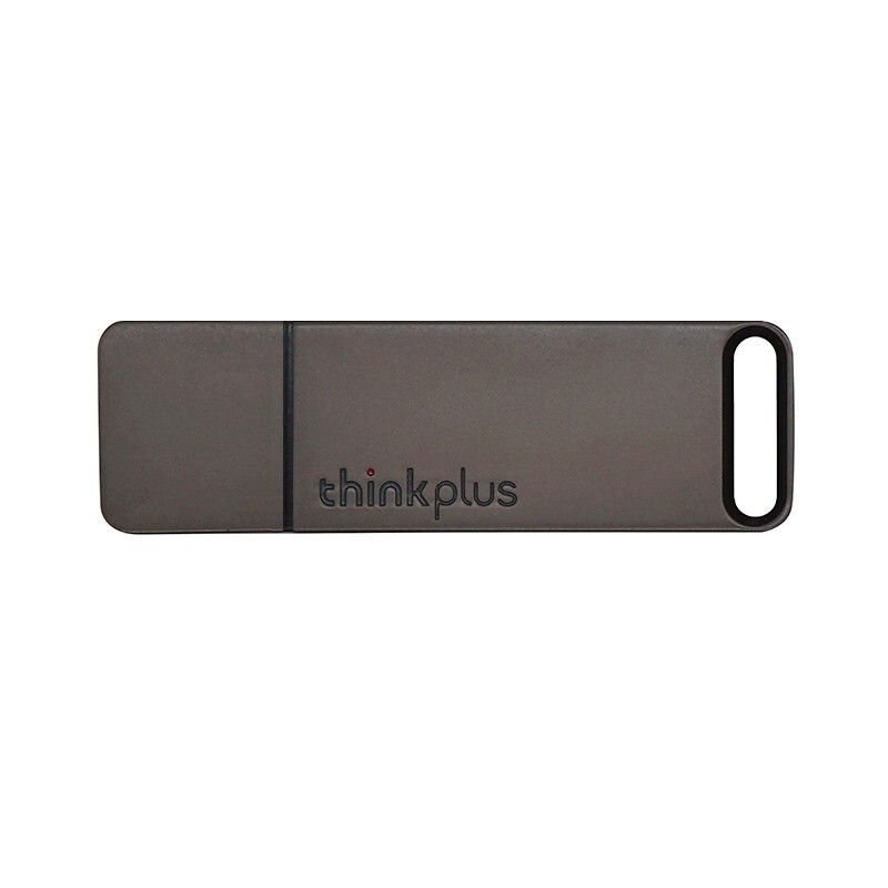联想（thinkplus）64GB USB3.1高速传输U盘 移动闪存金属商务便携U盘 TU100 灰色