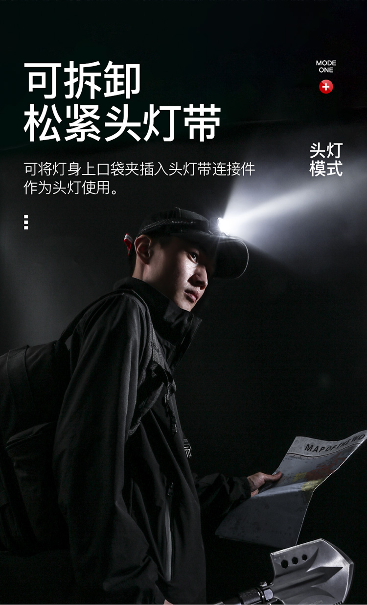 神火（supfire）多功能工作灯led前灯侧灯带磁铁汽修检查高亮强光头灯应急手电筒灯头可折叠G19