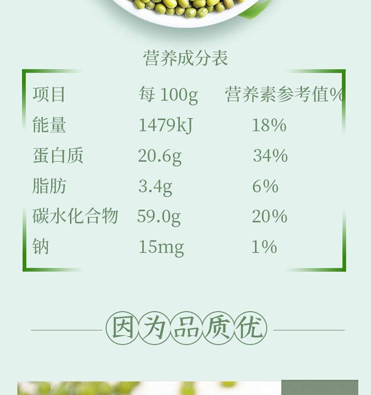 燕之坊草原小绿豆460g