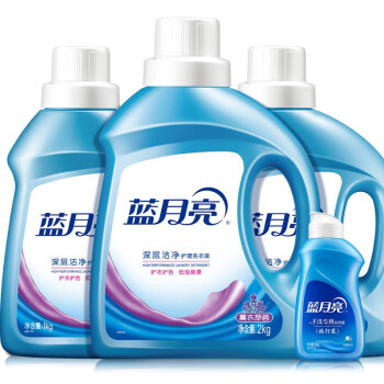 蓝月亮洗衣液组合薰衣草洁净洗衣液2kg*1+1kg*2+白兰旅行装80g*1