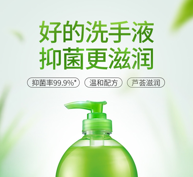 蓝月亮芦荟洗手液 抑菌洗手液500g*2+抑菌洗手液瓶补500g*2