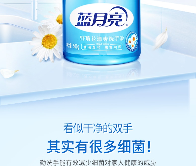 蓝月亮芦荟洗手液 抑菌洗手液500g*2+抑菌洗手液瓶补500g*2