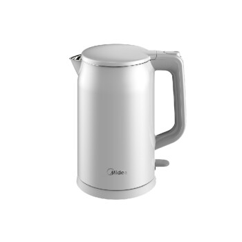美的（Midea）电热水壶 1.7L大容量家用烧水壶双层防烫 304不锈钢水壶AEK1769