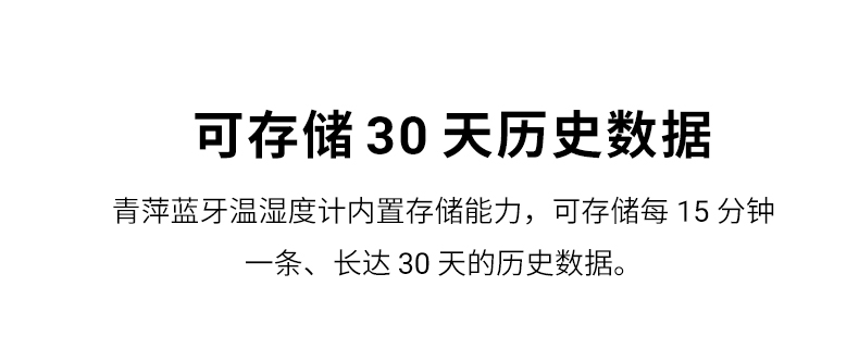 青萍（Qingping）蓝牙温湿度计 M版 高精度电子室内家用壁挂式婴儿房米家传感器