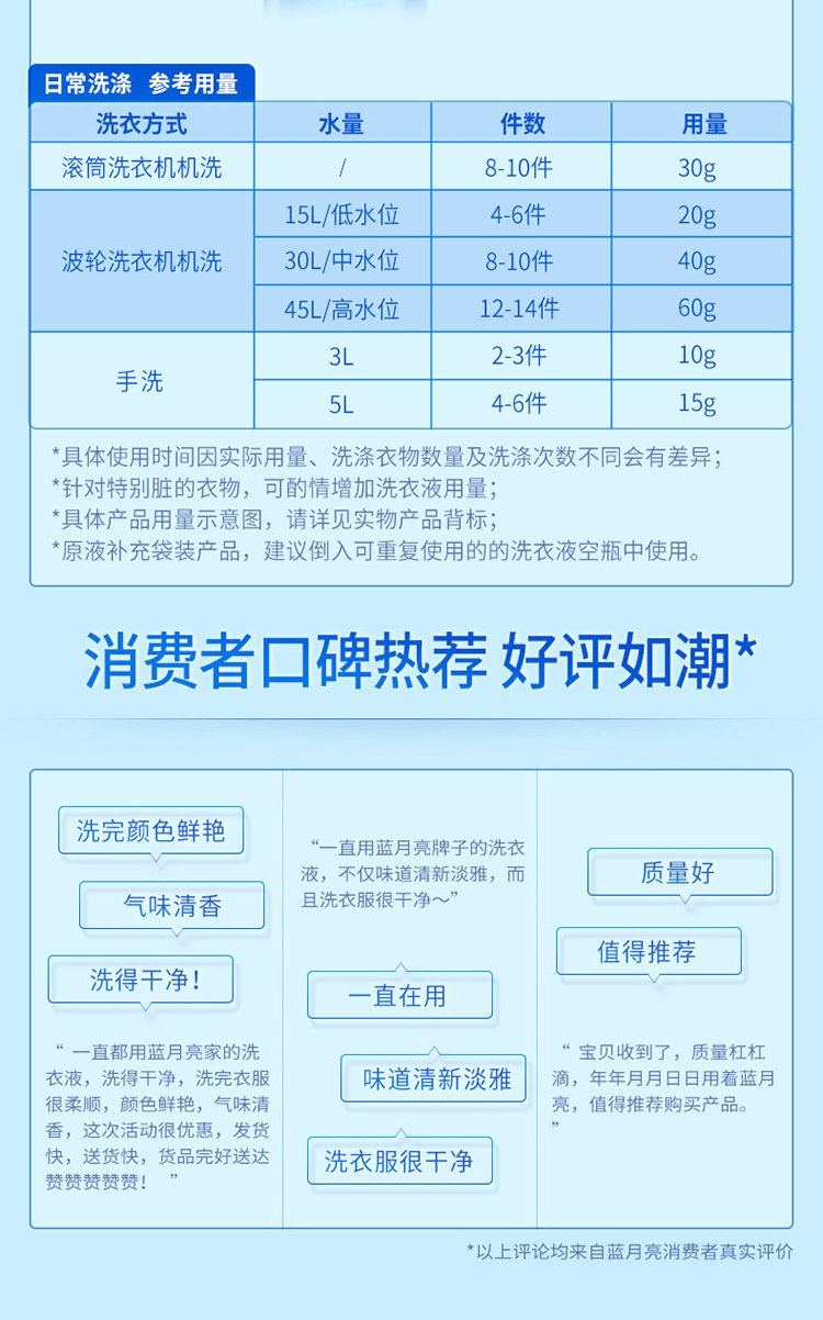 蓝月亮亮白增艳洗衣液自然香2kg