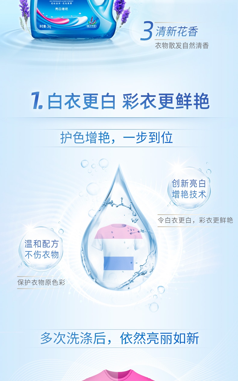 蓝月亮 洗衣液机洗手洗套装 3kg+1kg*3  薰衣草香