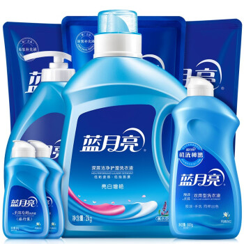 蓝月亮洗衣液套装 2kg+1kg*1+袋装500g*3+瓶装500g+80g*2