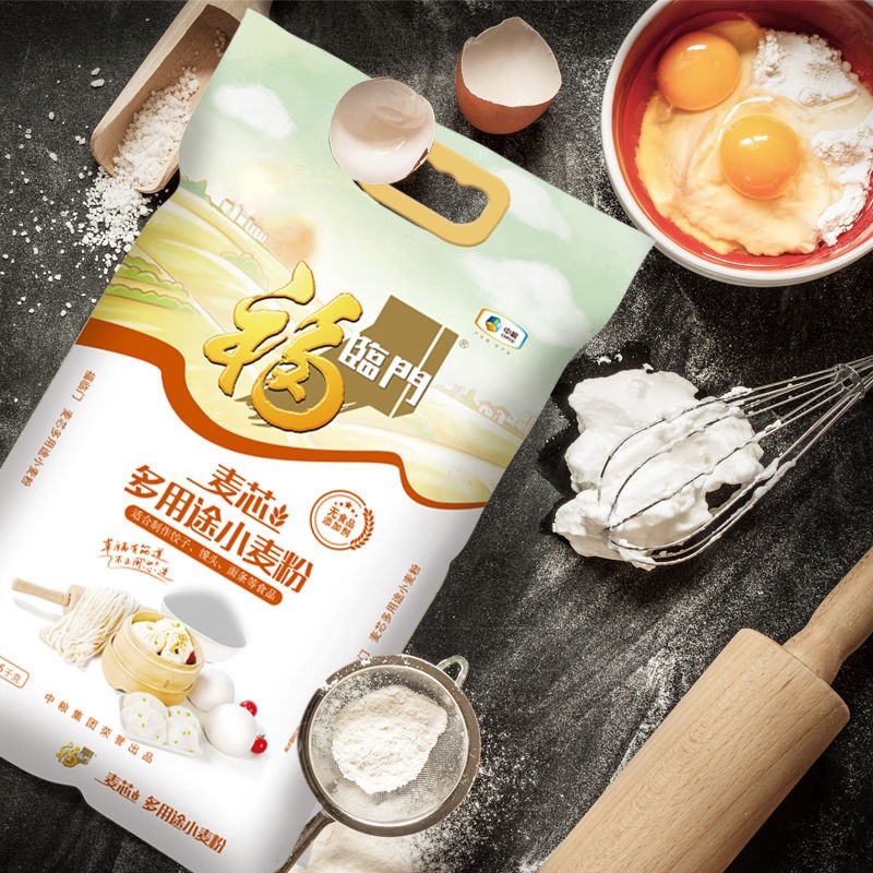福临门面粉 麦芯多用途小麦粉 麦芯粉 中筋面粉 中粮出品 十斤 5kg