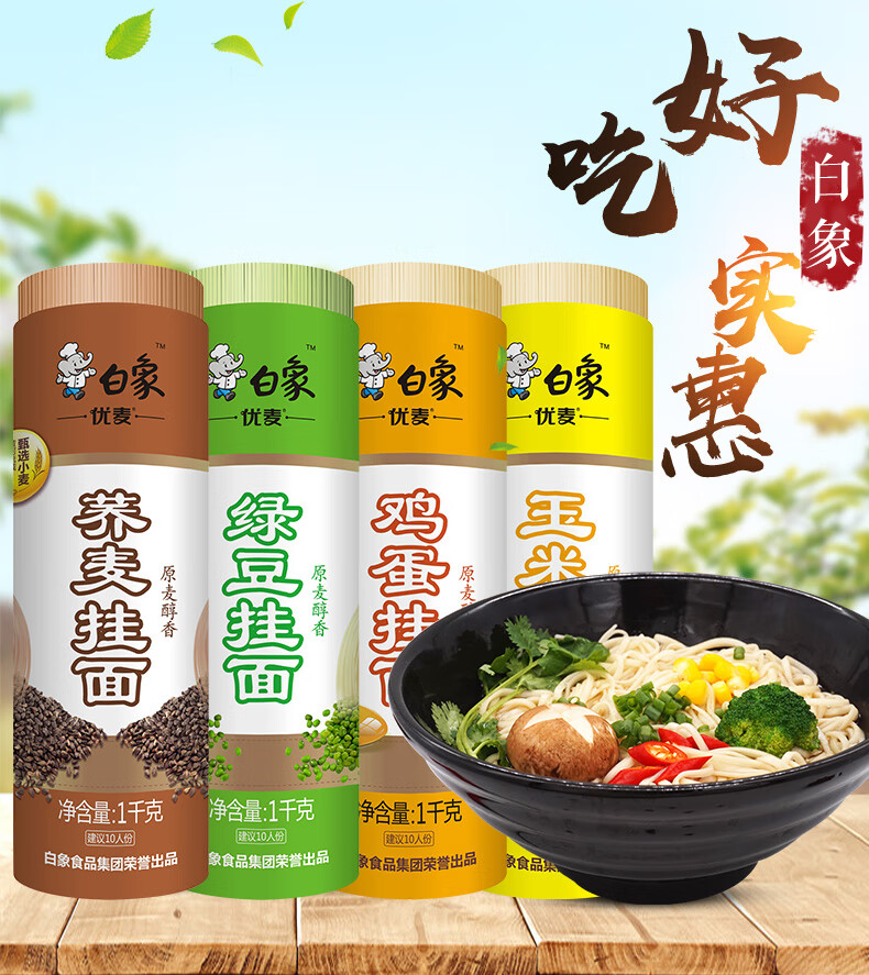 白象挂面 家常系列鸡蛋挂面1kg*2包