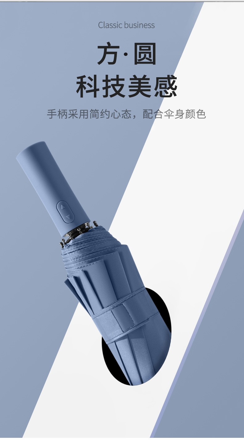 三极户外(Tri-polar)TP7033全自动雨伞折叠男女开收大号十二骨双层黑胶晴雨两用伞三折伞暗夜绿60*12k