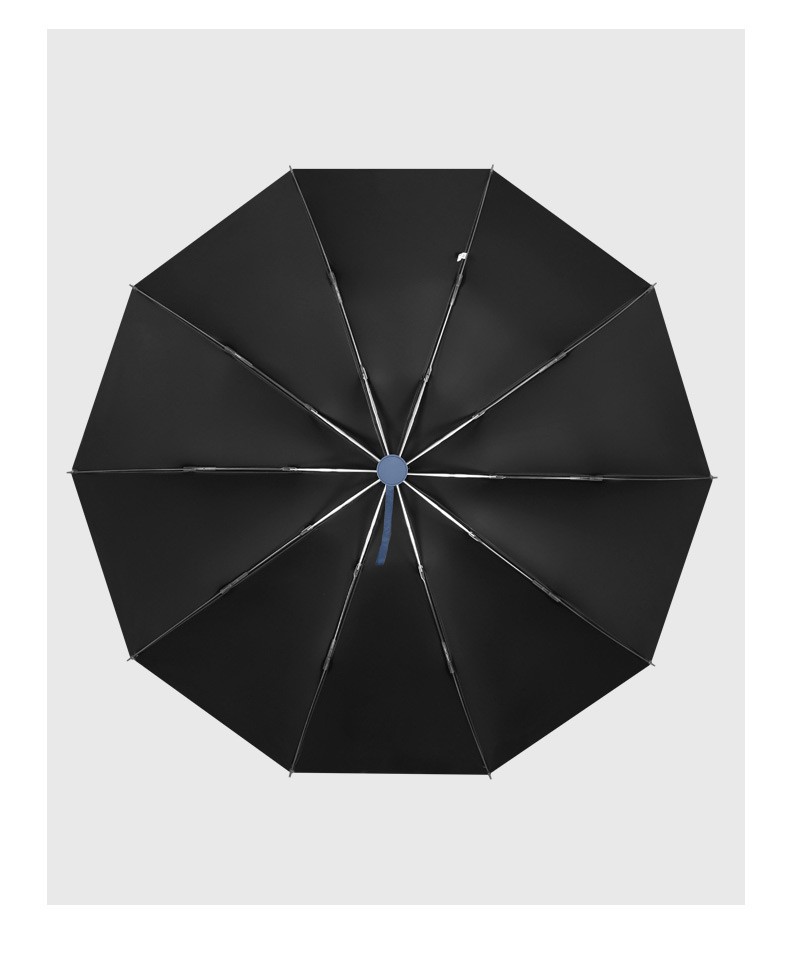 三极户外(Tri-polar)TP7034反向十骨带反光条雨伞反向伞汽车晴雨伞可折叠遮阳反面简约伞藏青色64*10k
