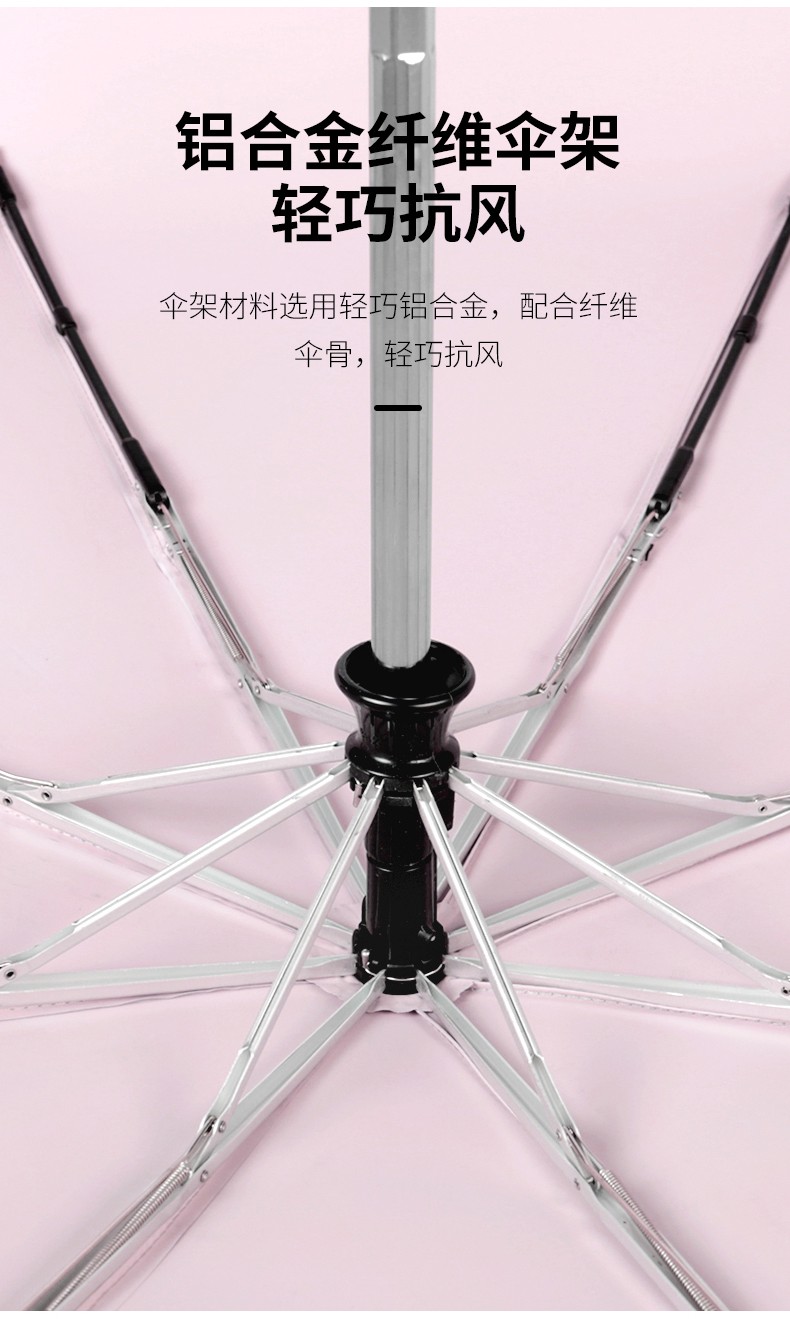 三极户外(Tri-polar)TP7026全自动8K三折晴雨伞两用遮阳彩胶太阳伞便携遮阳伞雨伞梧桐米56*8k