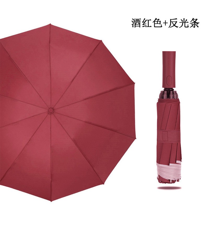 三极户外(Tri-polar)TP7035反向十骨雨伞女男反向伞汽车晴雨伞可折叠遮阳反面简约伞冷香绿64*10k