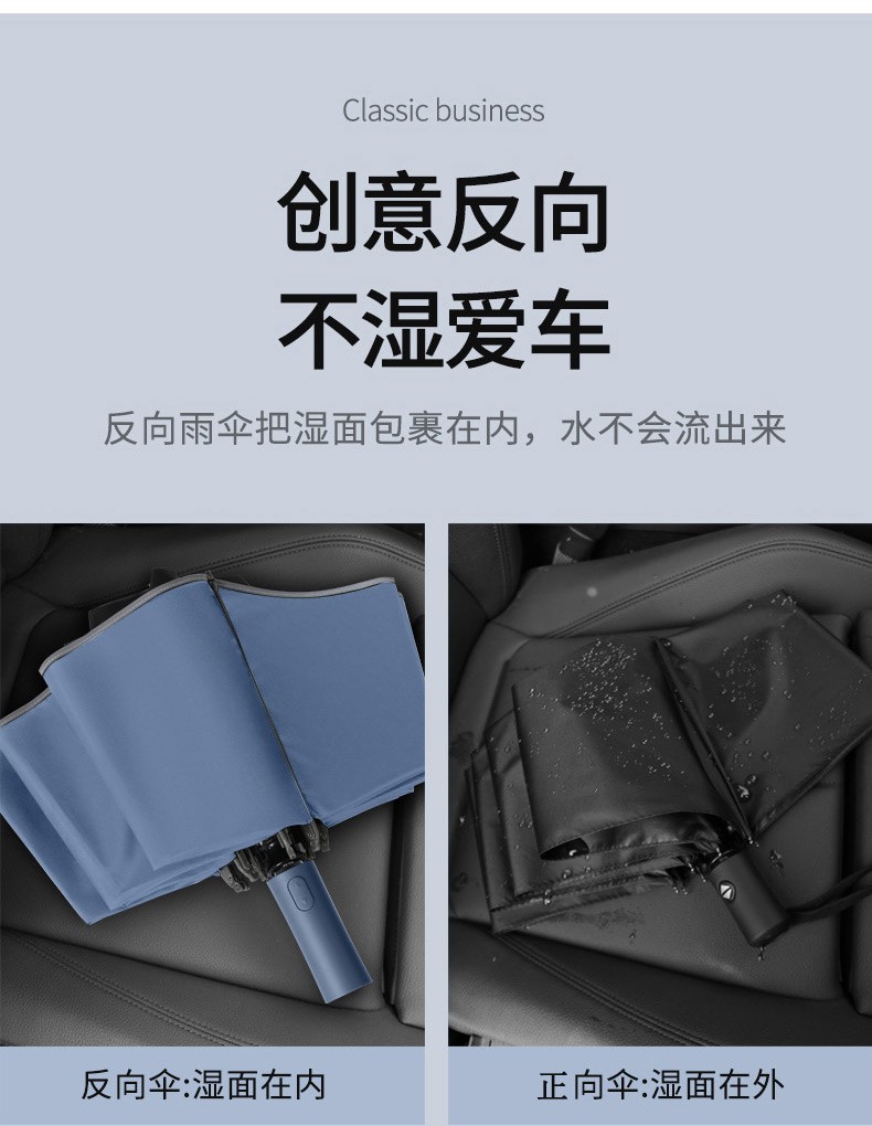 三极户外(Tri-polar)TP7035反向十骨雨伞女男反向伞汽车晴雨伞可折叠遮阳反面简约伞冷香绿64*10k