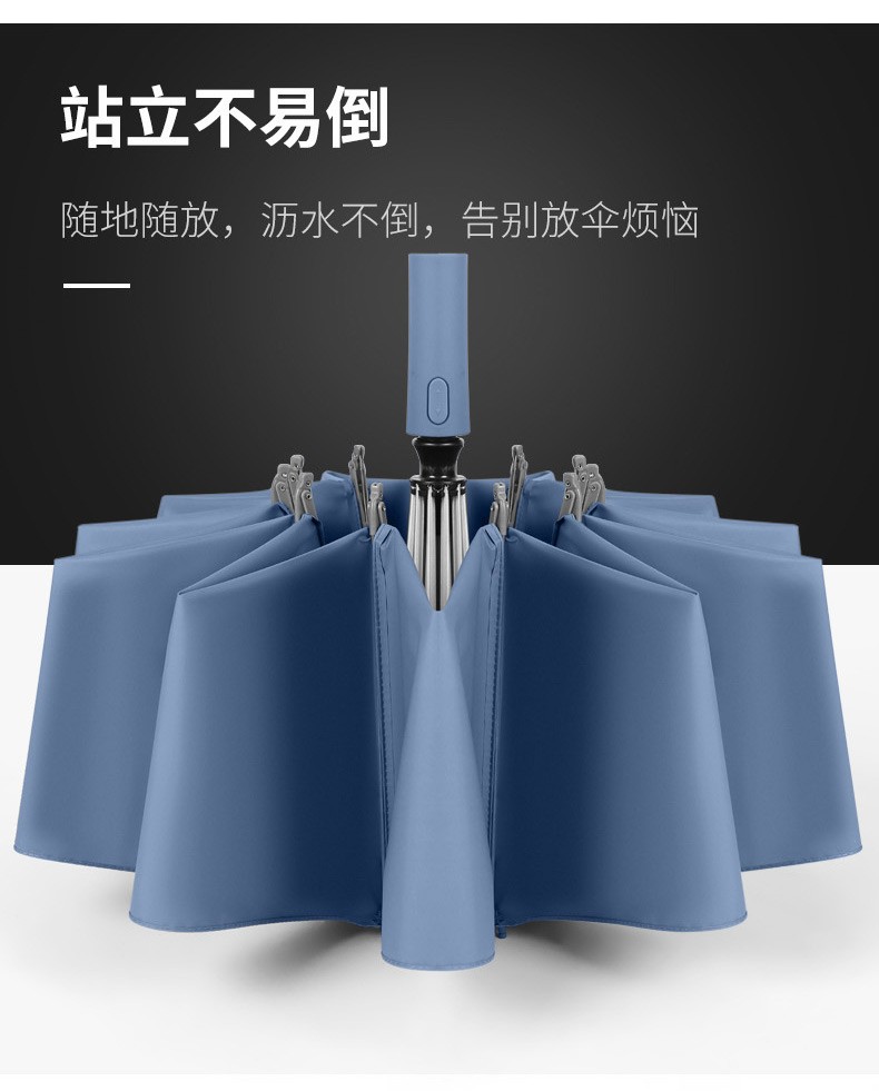 三极户外(Tri-polar)TP7035反向十骨雨伞女男反向伞汽车晴雨伞可折叠遮阳反面简约伞冷香绿64*10k