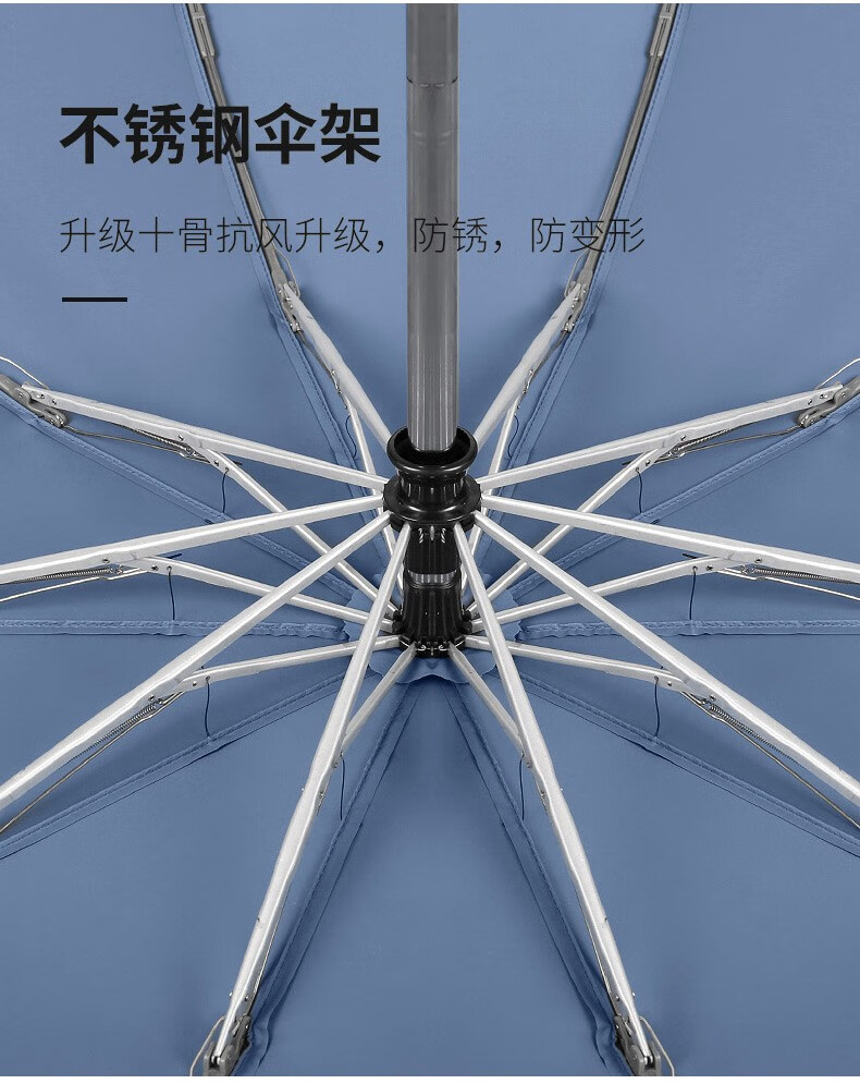 三极户外(Tri-polar)TP7035反向十骨雨伞女男反向伞汽车晴雨伞可折叠遮阳反面简约伞冷香绿64*10k