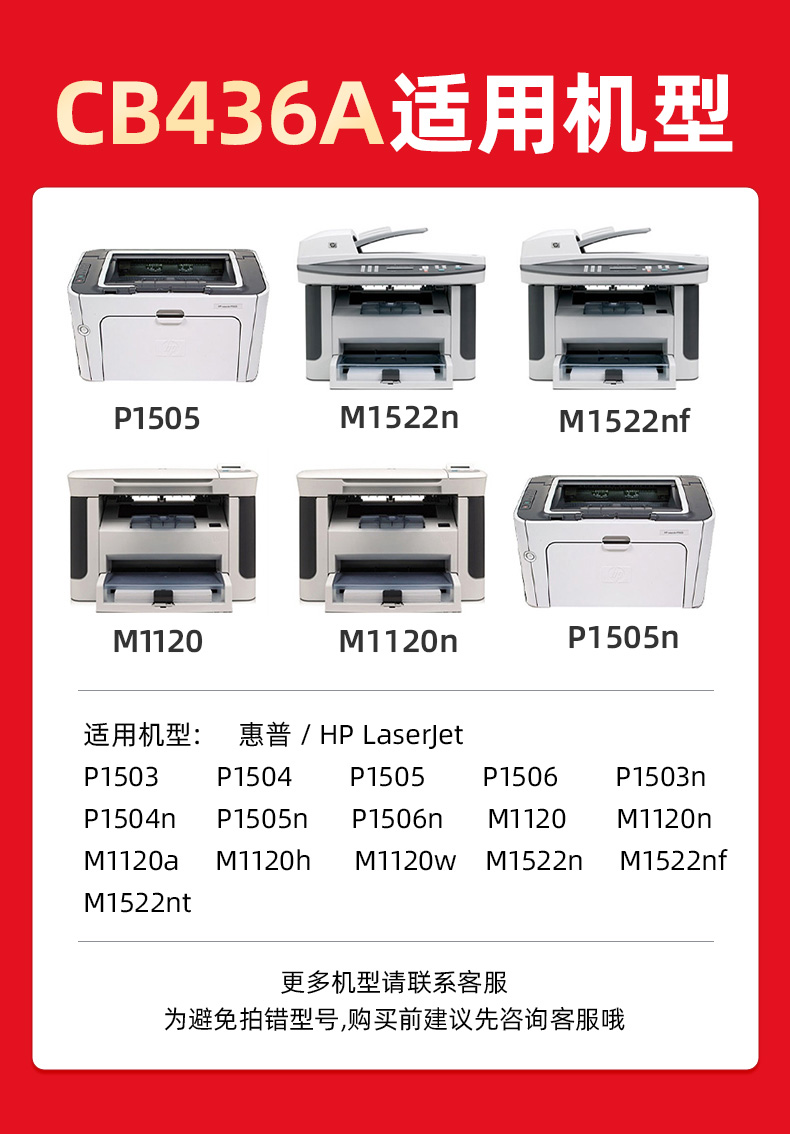 绘威CB436A 36A易加粉硒鼓2支装 适用惠普hp36a P1503 P1505 M1120 M1120n M1522 M1522nf打印机一体机墨盒