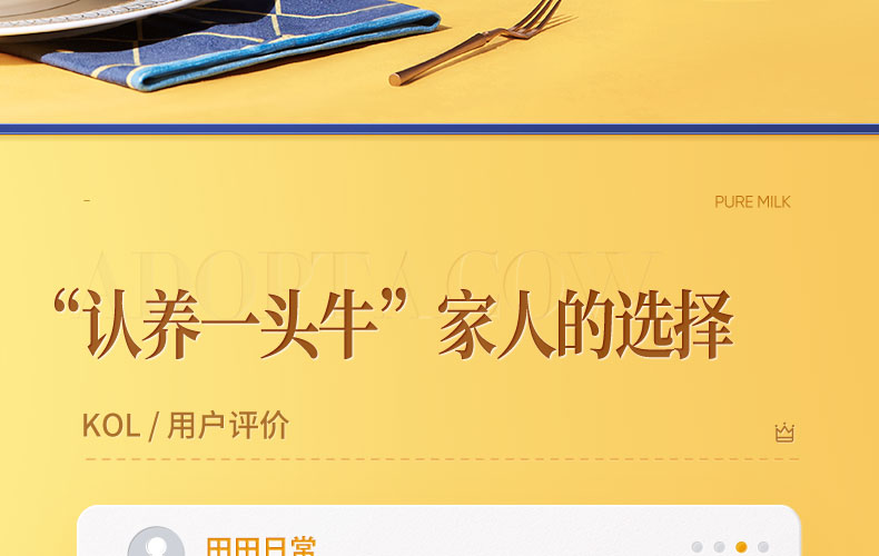 认养一头牛A2β-酪蛋白高端纯牛奶250ml * 10盒*2提