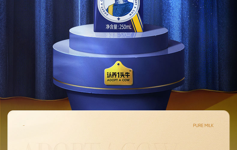 认养一头牛A2β-酪蛋白高端纯牛奶250ml * 10盒*2提