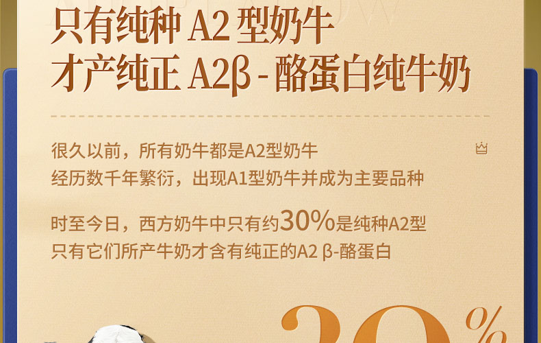 认养一头牛A2β-酪蛋白高端纯牛奶250ml * 10盒*2提