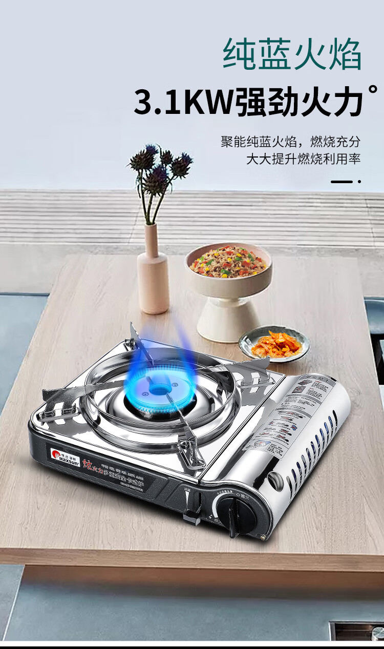脉鲜户外卡式炉便携式防风烧烤大火力火锅炉具燃气灶防风野餐炉灶3800DFS