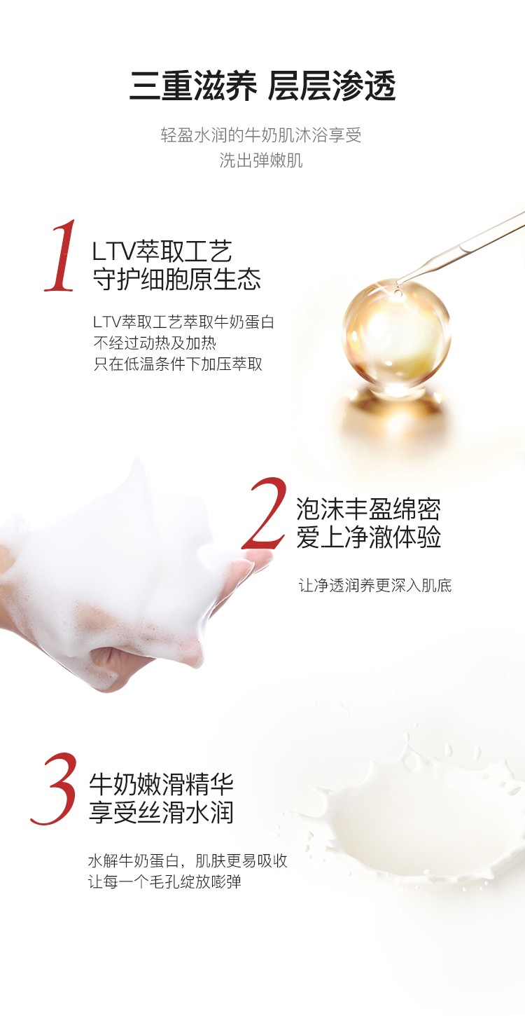 所望(SOMANG)牛奶沐浴露700ml