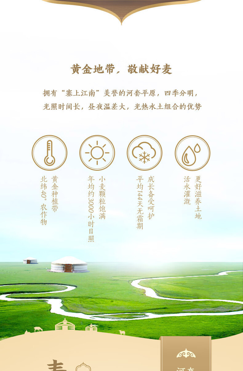 金龙鱼面粉 河套平原雪花粉小麦粉礼盒装(1kg*5袋) 5kg