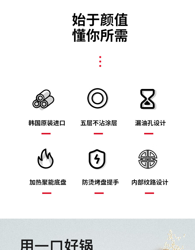 脉鲜烤肉烤盘卡式炉烧烤盘家用野炊烤肉盘方形不沾MG-201