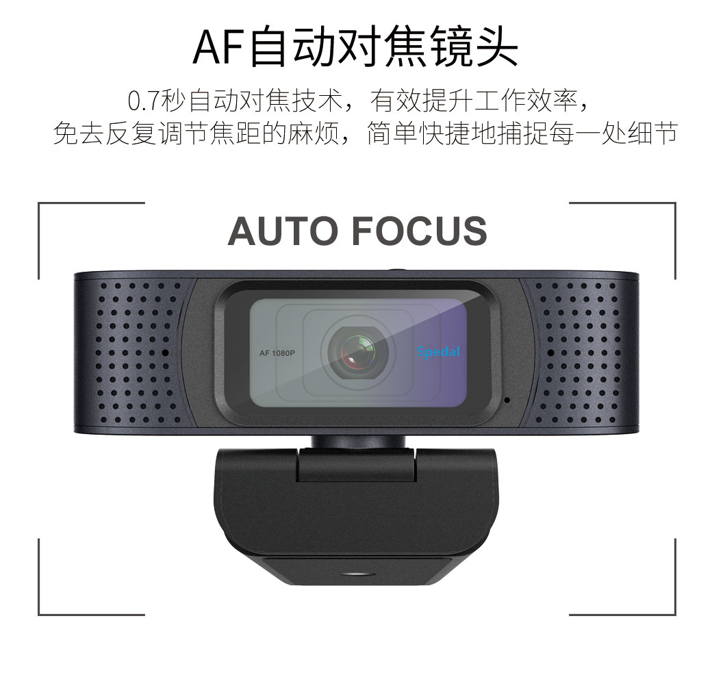 势必得（Spedal）928 电脑直播摄像头 高清1080P自动对焦 内置双麦克风免驱动
