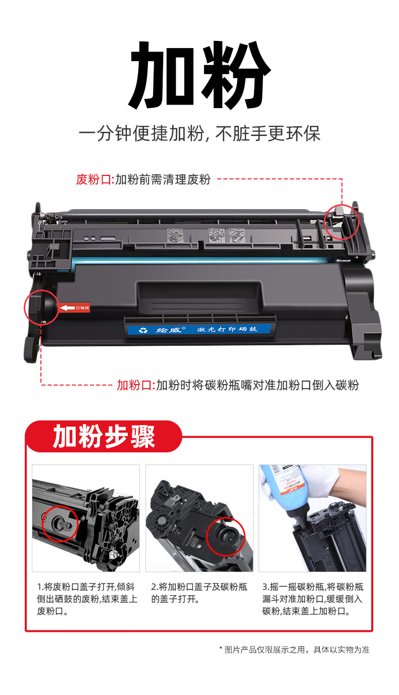 绘威CF277A 易加粉硒鼓无芯片 适用惠普HP M305d M405d M405dn/dw M329dw M429dw M429fdn/fdw碳粉盒hp77a