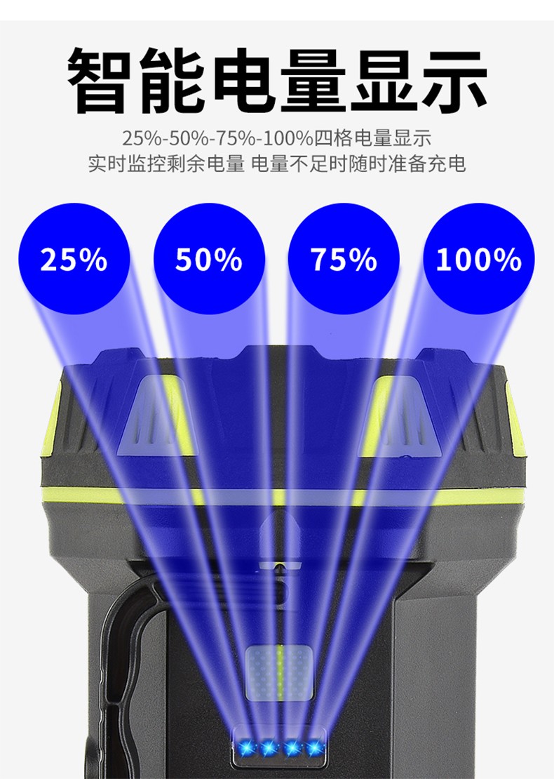 三极户外(Tri-polar)TP5044 强光带输出手提探照灯户外工作夜钓双头警示灯手电筒18.3*10.5*10.3cm黑色
